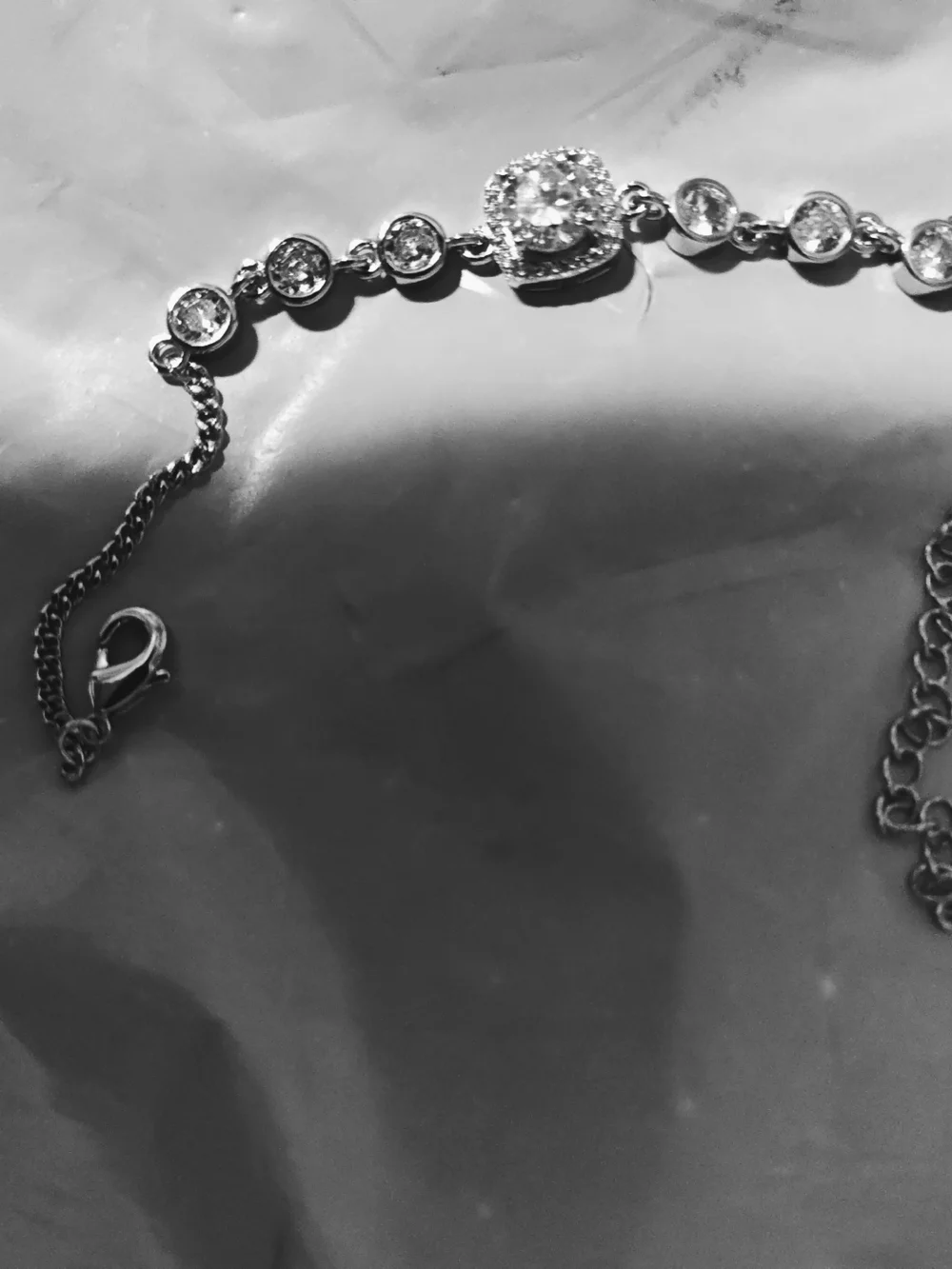 GIA Certified Moissanite Sterling Silver  Tone Crystal Halo Bracelet